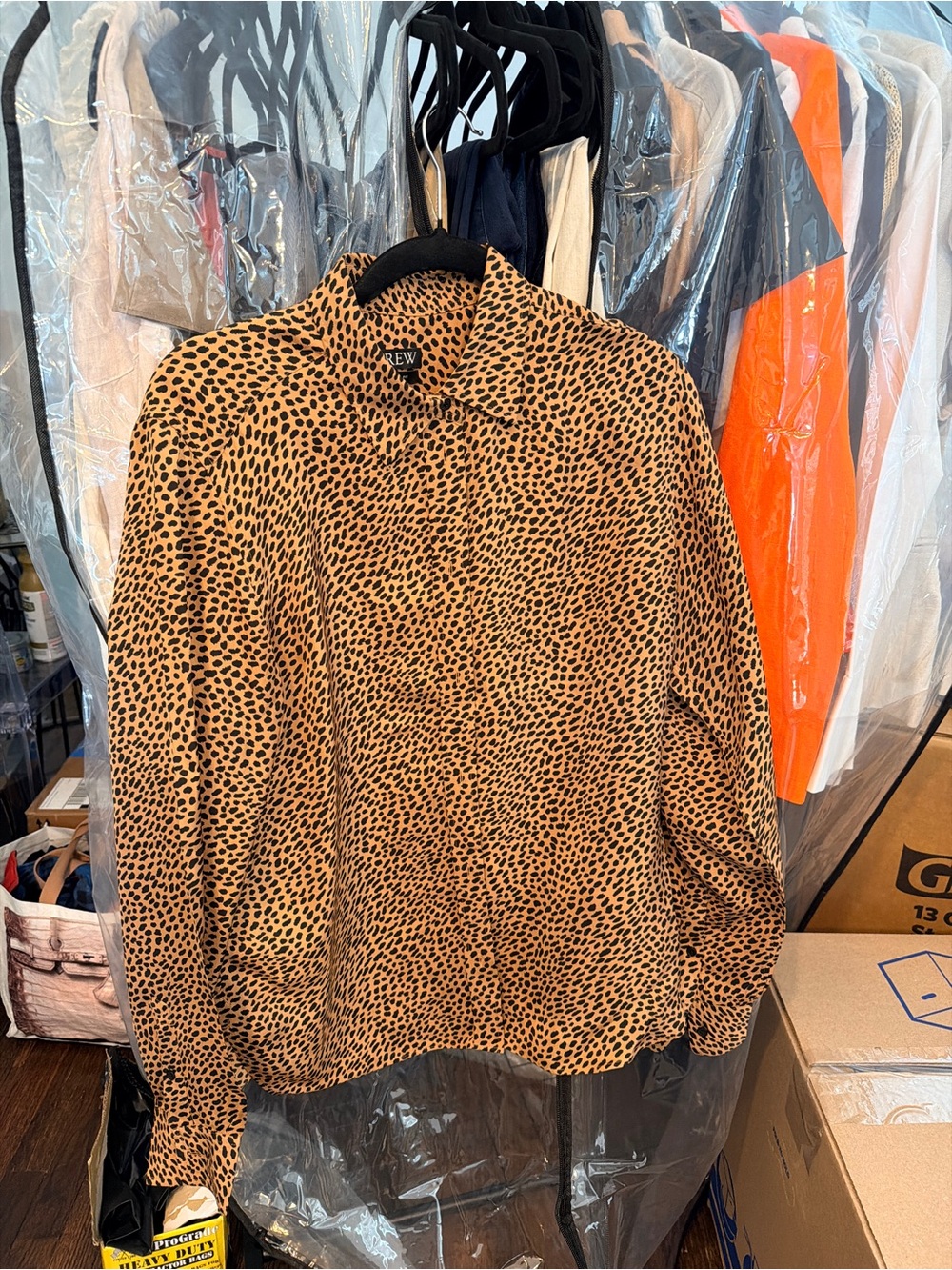 J.crew leopard button down size 10